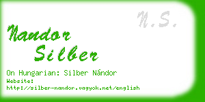 nandor silber business card